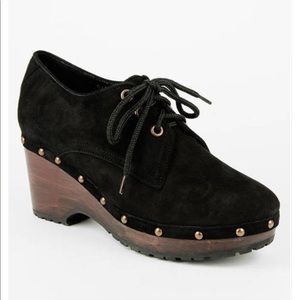 Opening Ceremony Black Suede Clogs